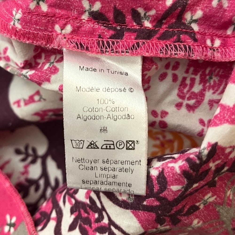 Vintage 90s Kenzo Jeans Multicolor AOP Floral Pattern Print Pink Womens 38 US 6 - Picture 5 of 9